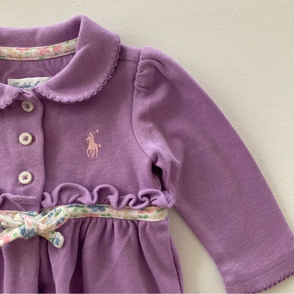 Ralph Lauren Baby Girl 3 Months Romper Lavender